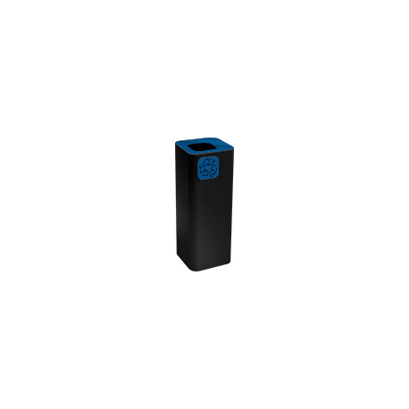 Gettacarta a pavimento forma quadrata corpo nero testa col. Blu
