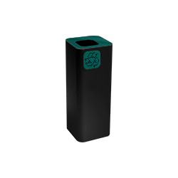 Gettacarta a pavimento forma quadrata corpo nero testa col. Verde
