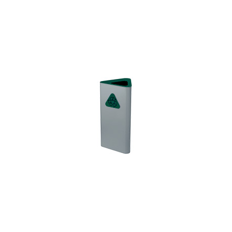 Gettacarta a pavimento forma triangolare corpo grigio testa verde