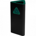 Gettacarta a pavimento forma triangolare corpo nero con testa verde