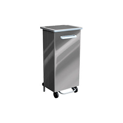 Pattumiera a pedale acciaio inox 110 lt