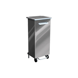 Pattumiera a pedale acciaio inox 90 lt