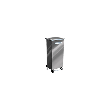 Pattumiera a pedale acciaio inox 90 lt