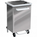 Pattumiera a pedale acciaio inox 70 lt