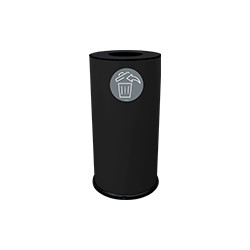 Gettacarta da pavimento 70 lt nero