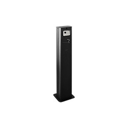 Posacenere a colonna acciaio verniciato nero 175x120x106h