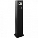 Posacenere a colonna acciaio verniciato nero 175x120x106h