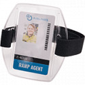 Porta badge con fascia elastica
