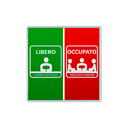 Targa Signecode "Libero Occupato" tasseli e viti compresi