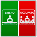 Targa Signecode "Libero Occupato" tasseli e viti compresi