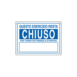 Cartello ESERCIZIO CHIUSO neutro