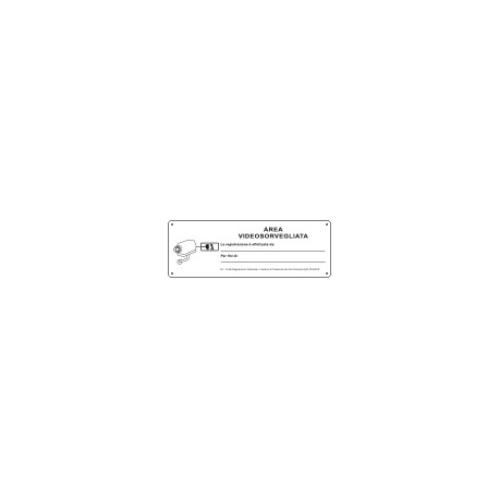 Cart. area videosorvegliata (D. LGS. n. 101 del 10/08/2018)