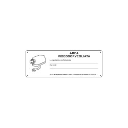 Cartello area videosorvegliata (D. LGS. n. 101 del 10/08/2018)