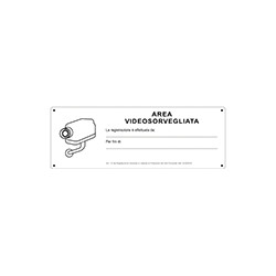 Etichetta autoadesiva area videosorvegliata