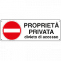 Cartello divieto accesso proprieta' privata