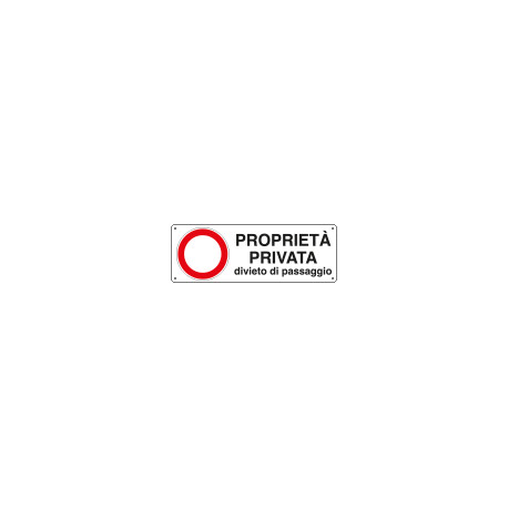 Cartello divieto di passaggio
