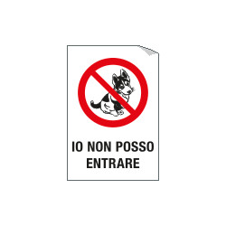 Etichetta per vetri io non posso entrare