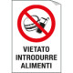Etichetta per vetri vietato introdurre alimenti