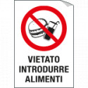 Etichetta per vetri vietato introdurre alimenti