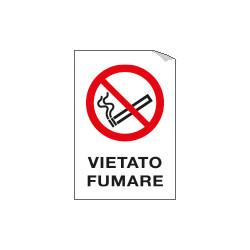Etichetta per vetri vietato fumare