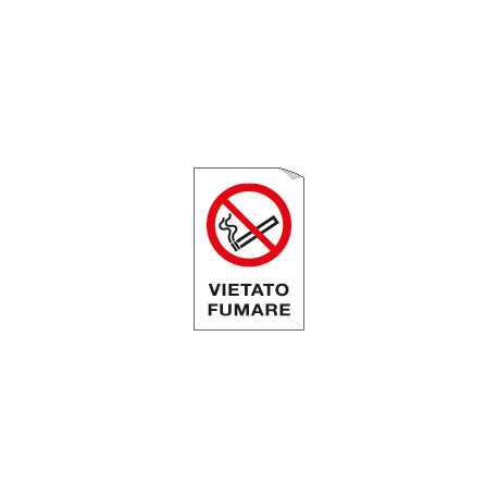 Etichetta per vetri vietato fumare