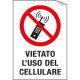 Etichetta per vetri vietato uso cellulare