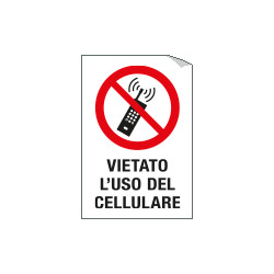 Etichetta per vetri vietato uso cellulare