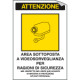 Etichetta per vetri area videosorvegliata