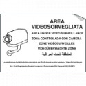 Etichetta per vetri area videosorvegliata
