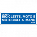 Cartello Biciclette, moto, motocicli a mano