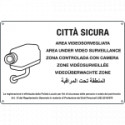 Cartello alluminio AREA VIDEOSORVEGLIATA (D. LGS. n. 101 del 10/08/2018)
