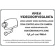 Cartello alluminio AREA VIDEOSORVEGLIATA (D. LGS. n. 101 del 10/08/2018)