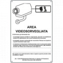 Cartello alluminio AREA VIDEOSORVEGLIATA (D. LGS. n. 101 del 10/08/2018)