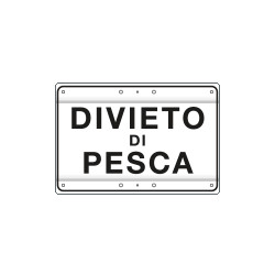 Cartello DIVIETO DI PESCA