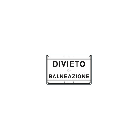 Cartello DIVIETO DI BALNEAZIONE