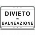 Cartello DIVIETO DI BALNEAZIONE
