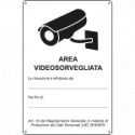 Cartello AREA SOTTOPOSTA A VIDEOSORVEGLIANZA(D. LGS. n. 101 del 10/08/18)