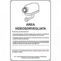 Cartello AREA SOTTOPOSTA A VIDEOSORVEGLIANZA (D. LGS. n. 101 10/08/18