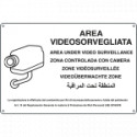 Cartello AREA VIDEOSORVEGLIATA (D. LGS. n. 101 del 10/08/2018)