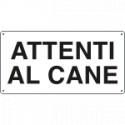 Cartello ATTENTI AL CANE generico
