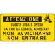 Cartello QUESTA AREA E' DIFESA DA CANI