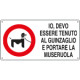 Cartello IO DEVO ESSERE TENUTO (barboncino)