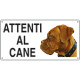 Cartello ATTENTI AL CANE (Dogue de Bordeaux)