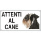 Cartello ATTENTI AL CANE (schnauzer gigante