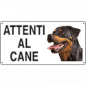 Cartello ATTENTI AL CANE (rottweiler)