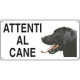 Cartello ATTENTI AL CANE (labrador)