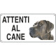 Cartello ATTENTI AL CANE (corso)