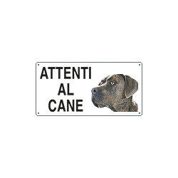 Cartello ATTENTI AL CANE (corso)