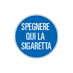 Etichetta adesiva "Spegnere qui la sigaretta"