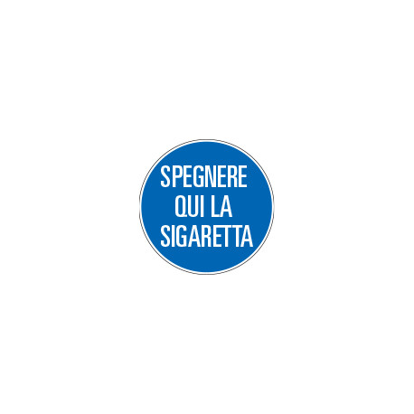 Etichetta adesiva "Spegnere qui la sigaretta"